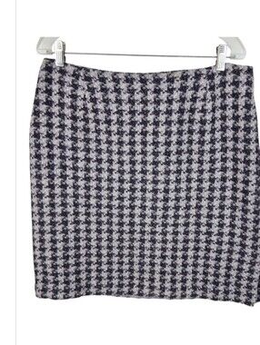 Amanda Smith Womens Plus Size 16 Lavender Houndstooth Wool Preppy Office Skirt